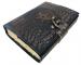 Pentagram Embossed Leather Journal Celtic One Latches Deckle Edge Paper Handmade Leather Diary Crocodile Print Notebook Diary
